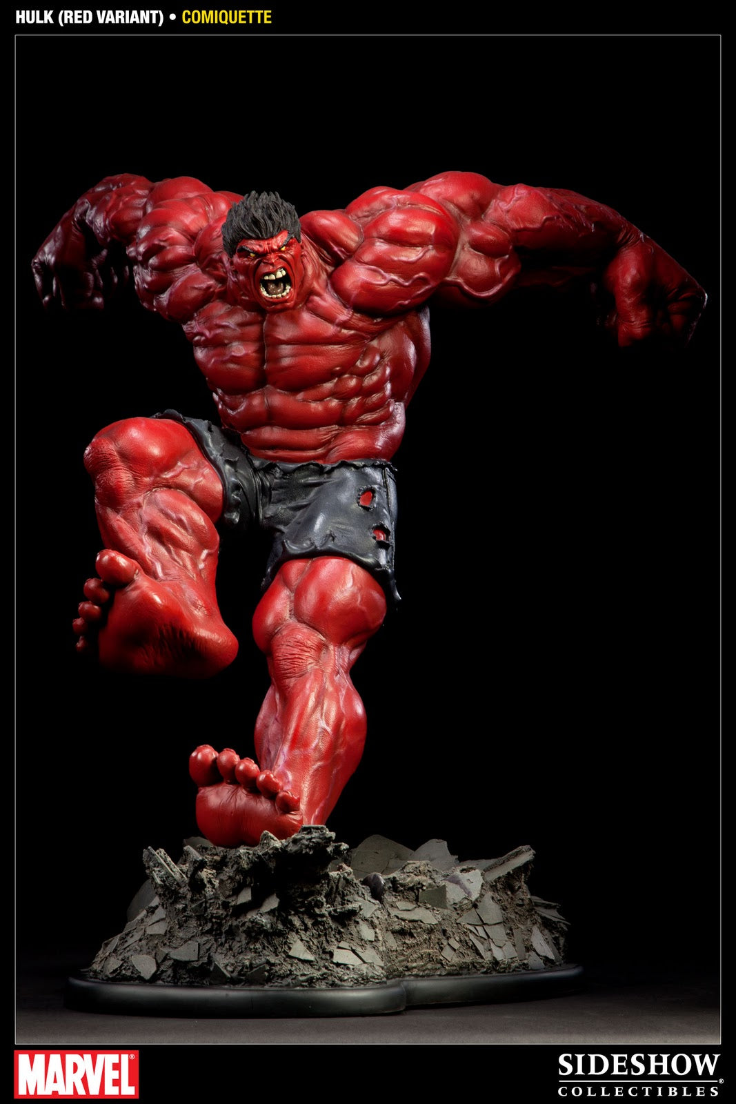 RED HULK Polystone Statue