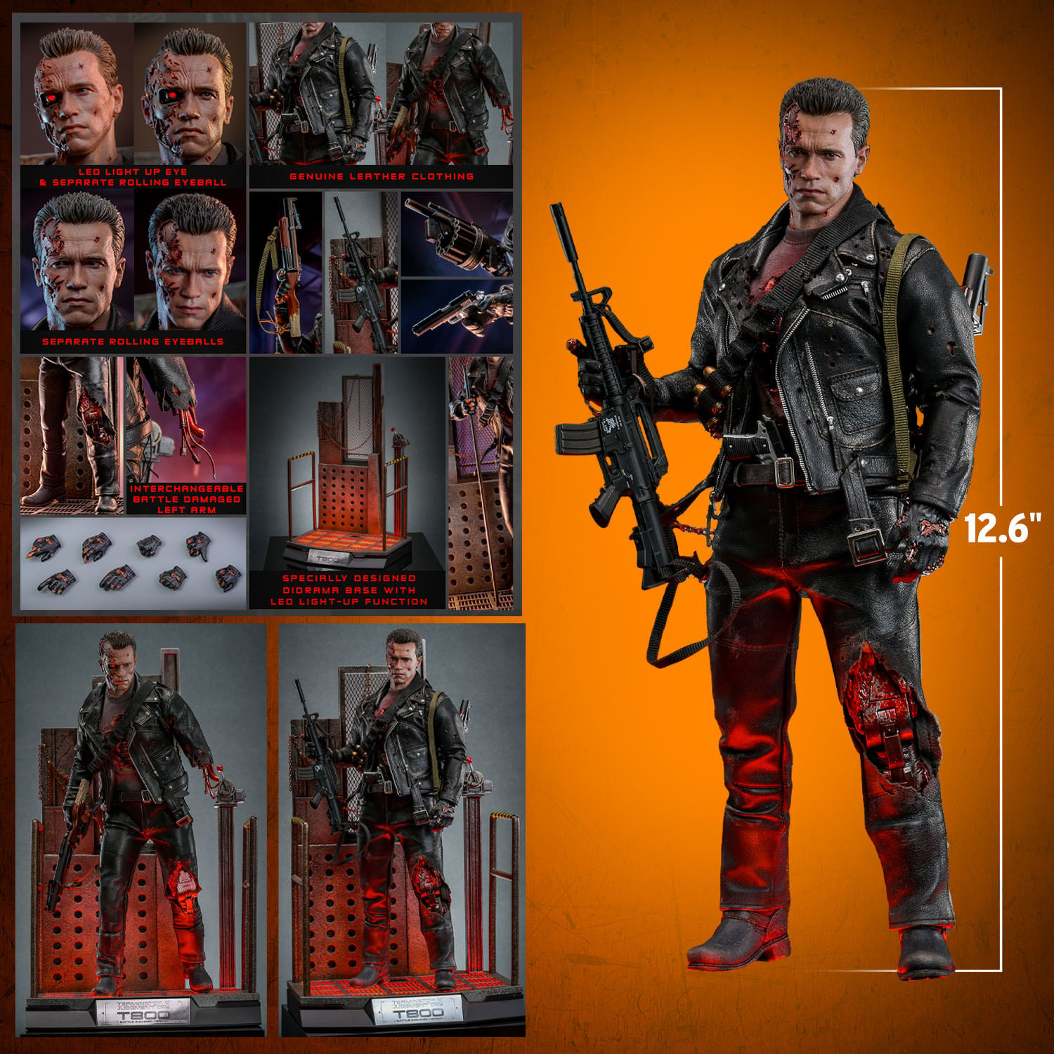 T-800 (BATTLE DAMAGED VERSION 2.0) Sixth Scale Figure