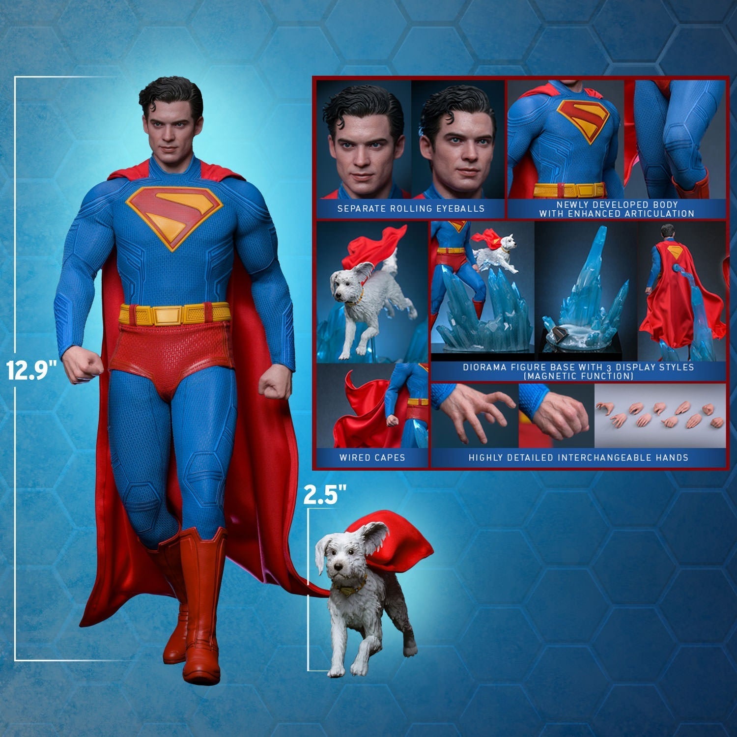 Superman (2025) & Krypto Sixth Scale Figure Set