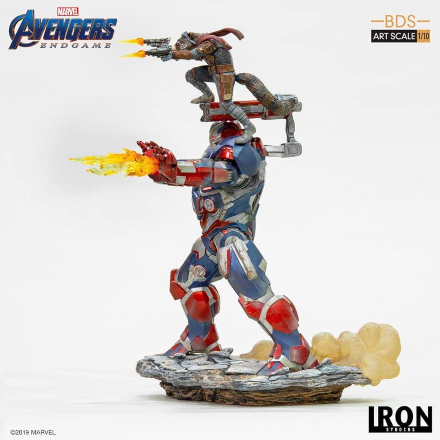 Avengers Endgame Iron Patriot and Rocket 1/10 Art Scale Statue