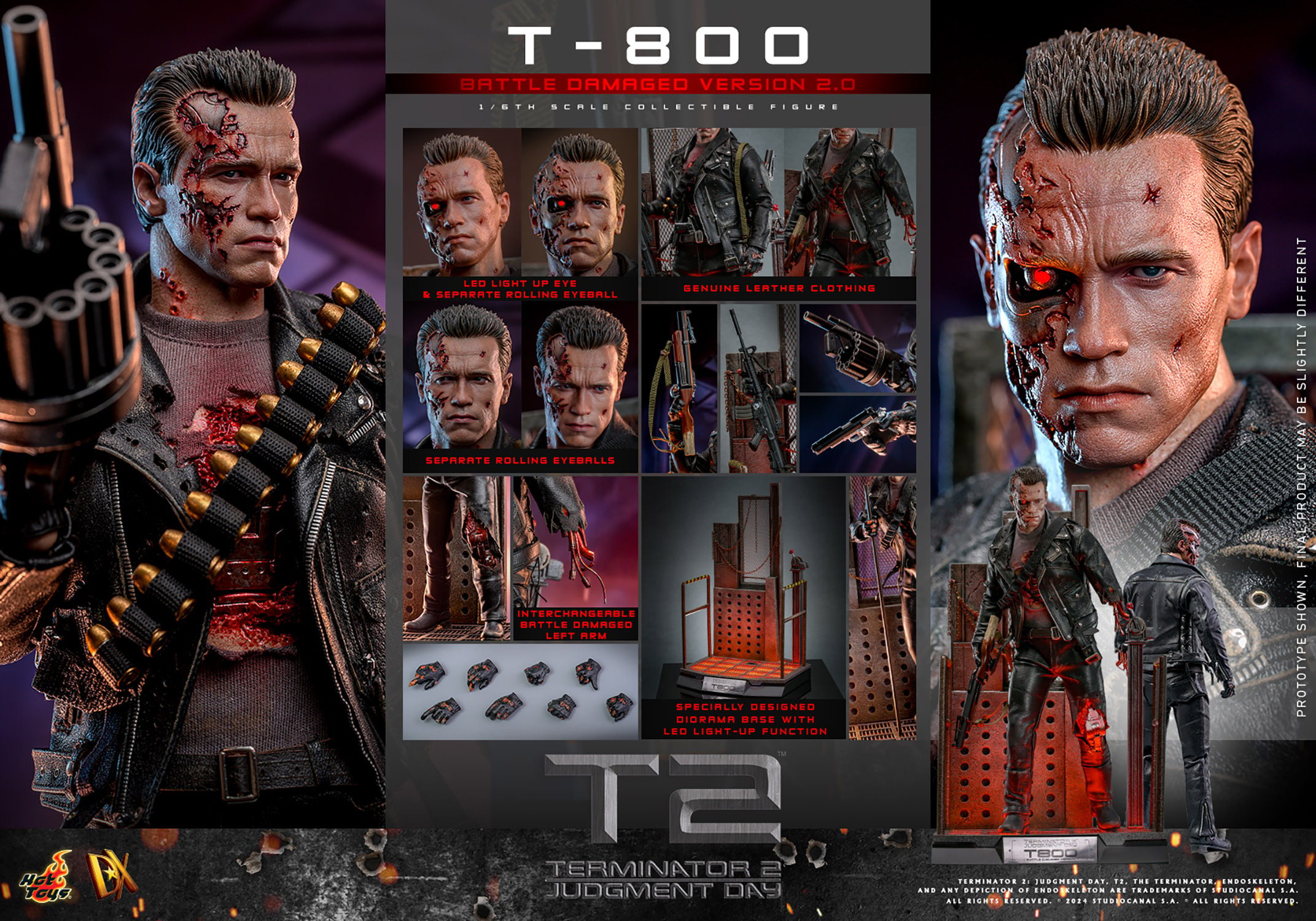 T-800 (BATTLE DAMAGED VERSION 2.0) Sixth Scale Figure
