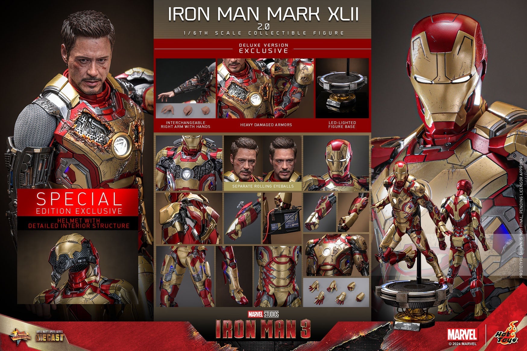 IRON MAN MARK XLII (2.0) DELUXE Sixth Scale Figure