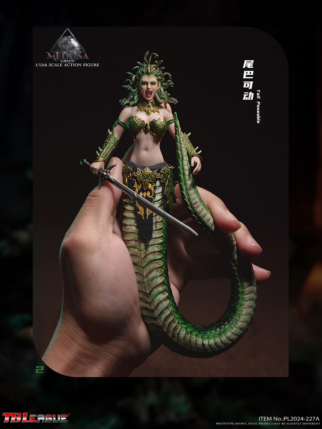 Medusa with Tail (Green) Action Figure